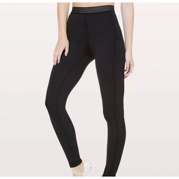 Lululemon Principal Dancer Golden Lining Tight – Size 12 - Picture 1 of 11